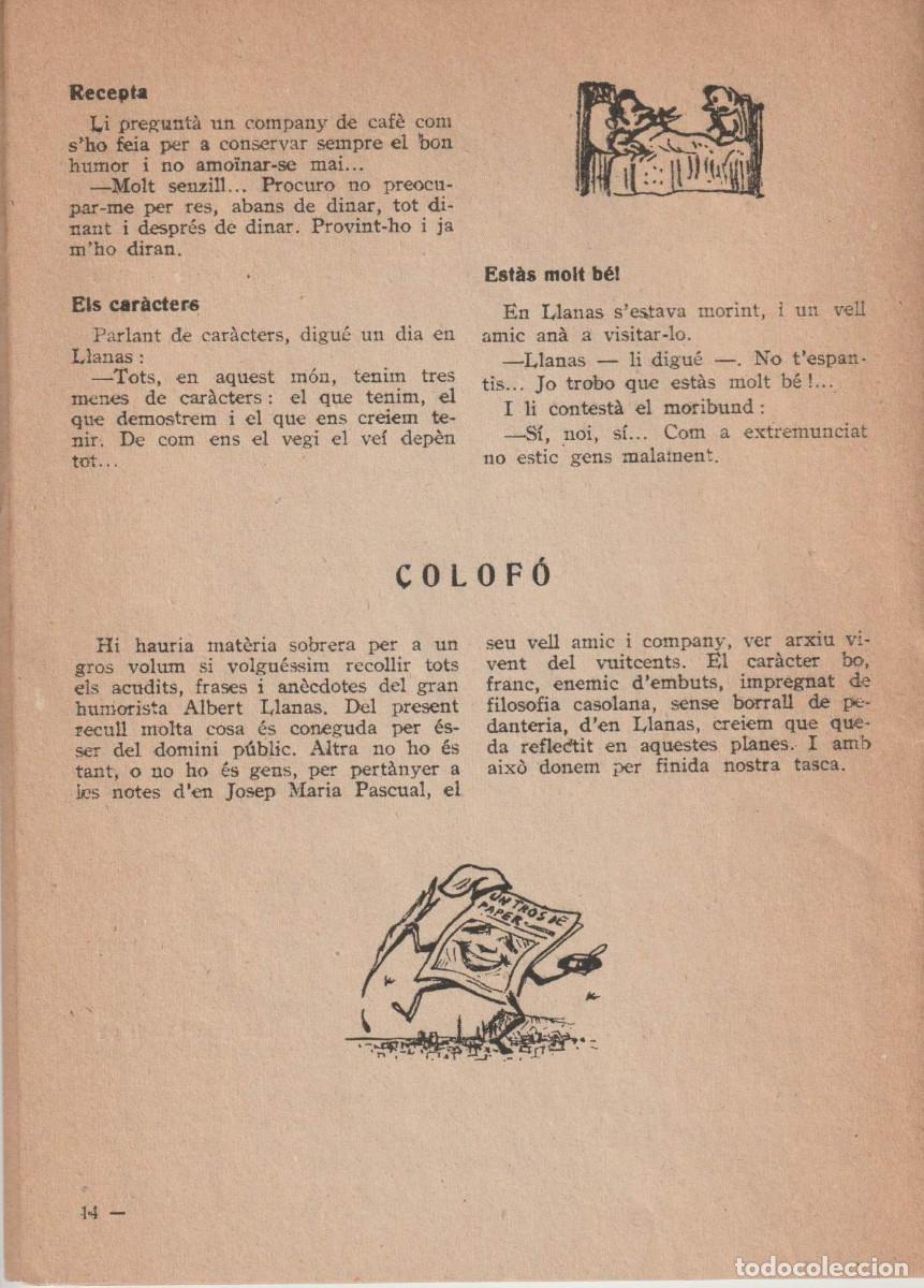Libros de segunda mano: Vida anecd&ograve;tica de Albert Llanas - Foto 6