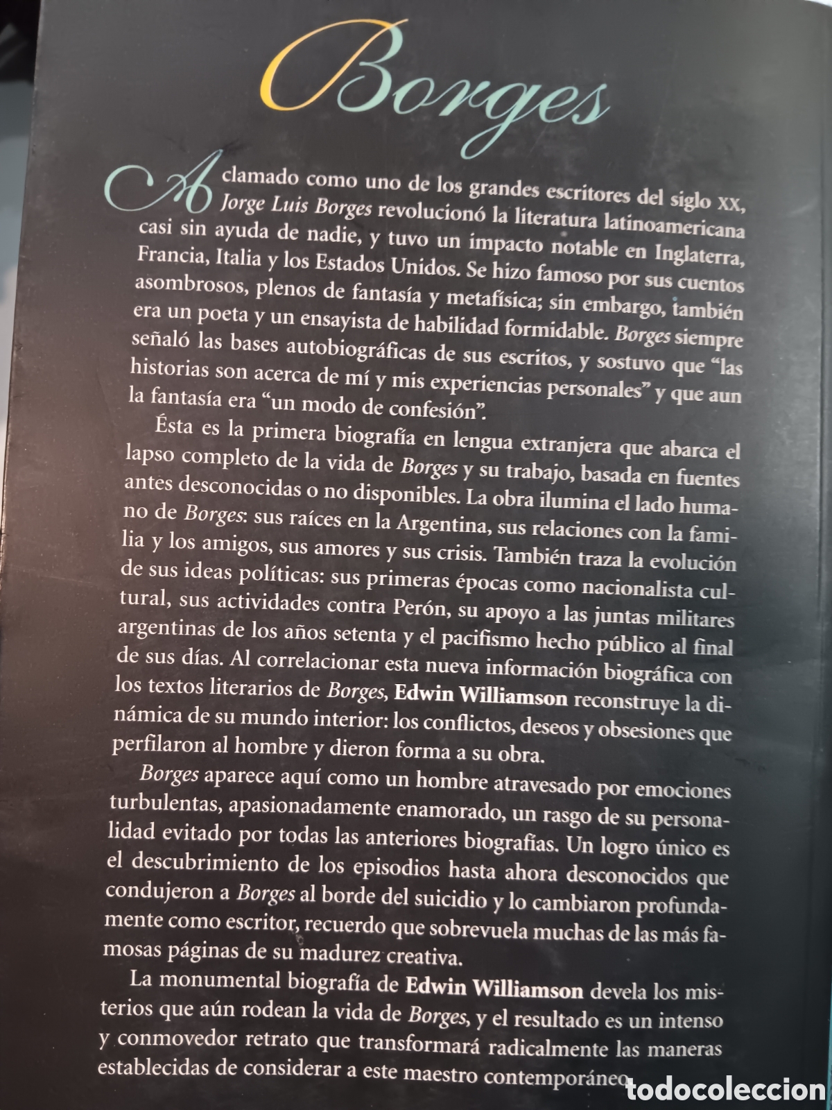 Libros de segunda mano: E. Williamson. Borges Una vida - Foto 2