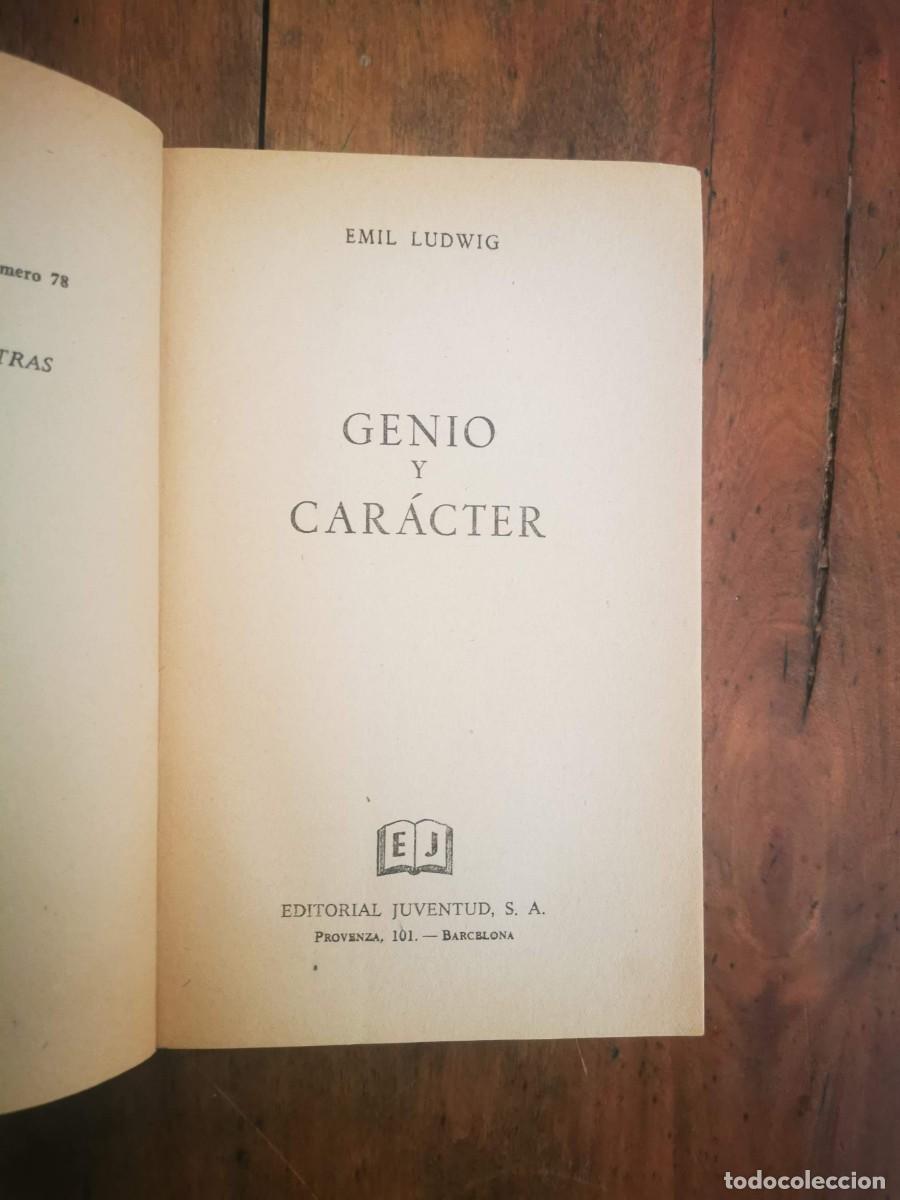 Libros de segunda mano: LUDWIG, Emil. Genio y car&aacute;cter. - Foto 2