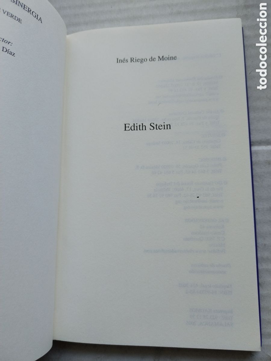 Libros de segunda mano: EDITH STEIN/IN&Eacute;S RIEGO - Foto 2