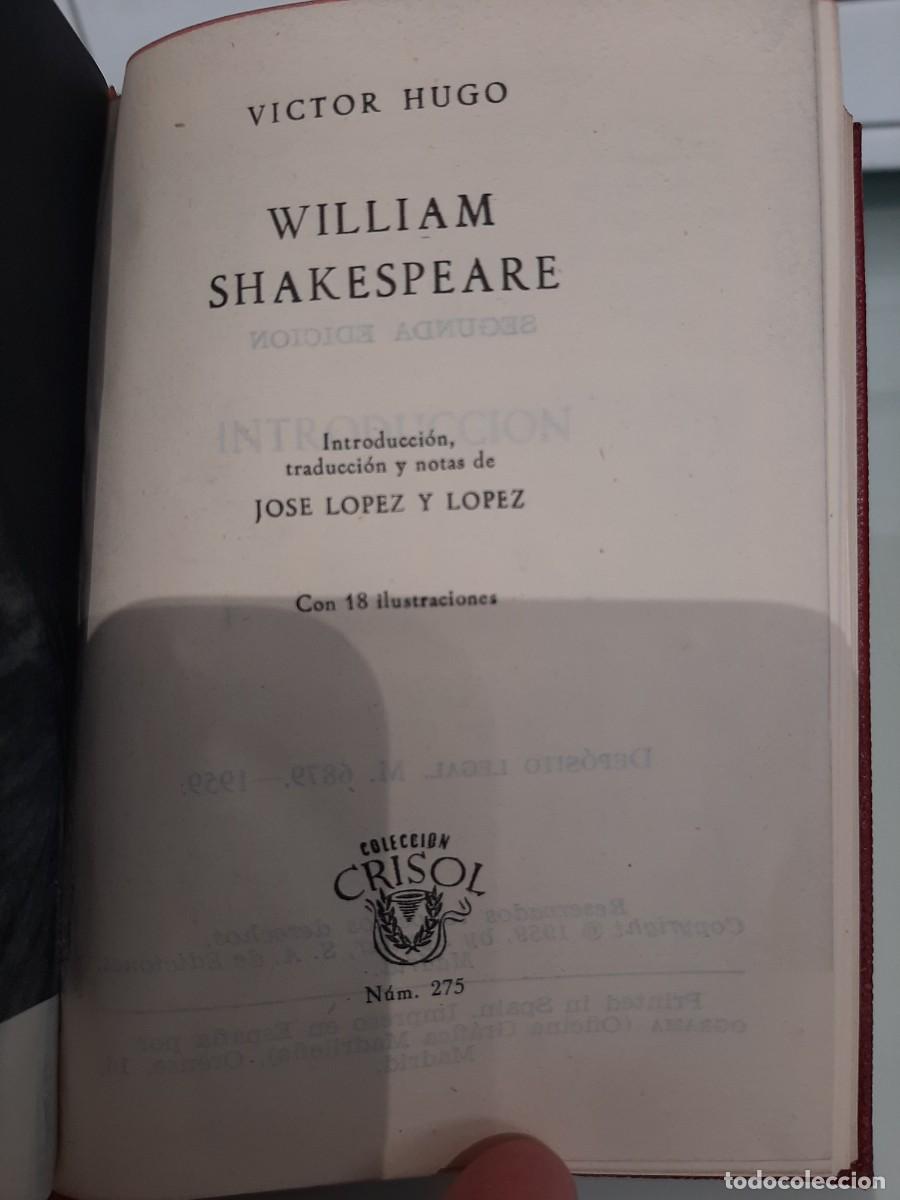 Libros de segunda mano: Victor Hugo. William Shakespeare. 2 ed. - Foto 2