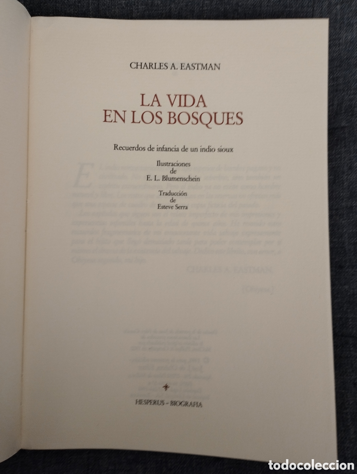 Libros de segunda mano: LA VIDA EN LOS BOSQUES (CHARLES A. EASTMAN) - Foto 2