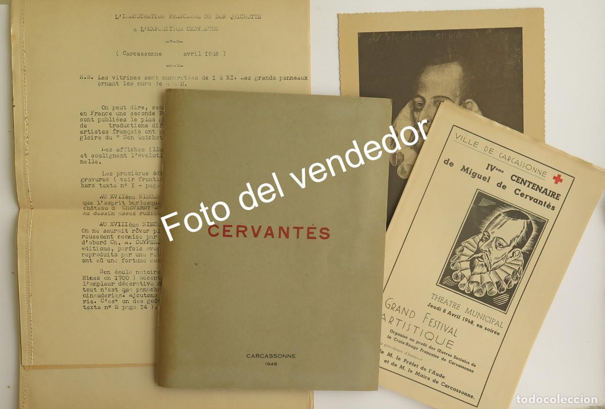 Libros de segunda mano: Cervantes / Don Quijote: Souvenir de l'exposition Cervant&egrave;s organis&eacute;e &agrave; Carcassonne en 1948