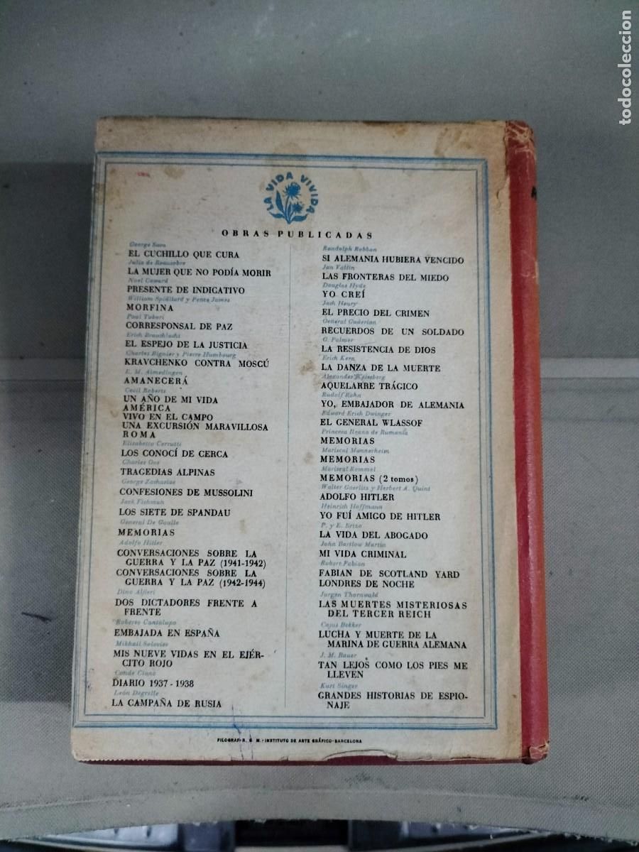 Libros de segunda mano: Mi vida - Erich Reader - Foto 2