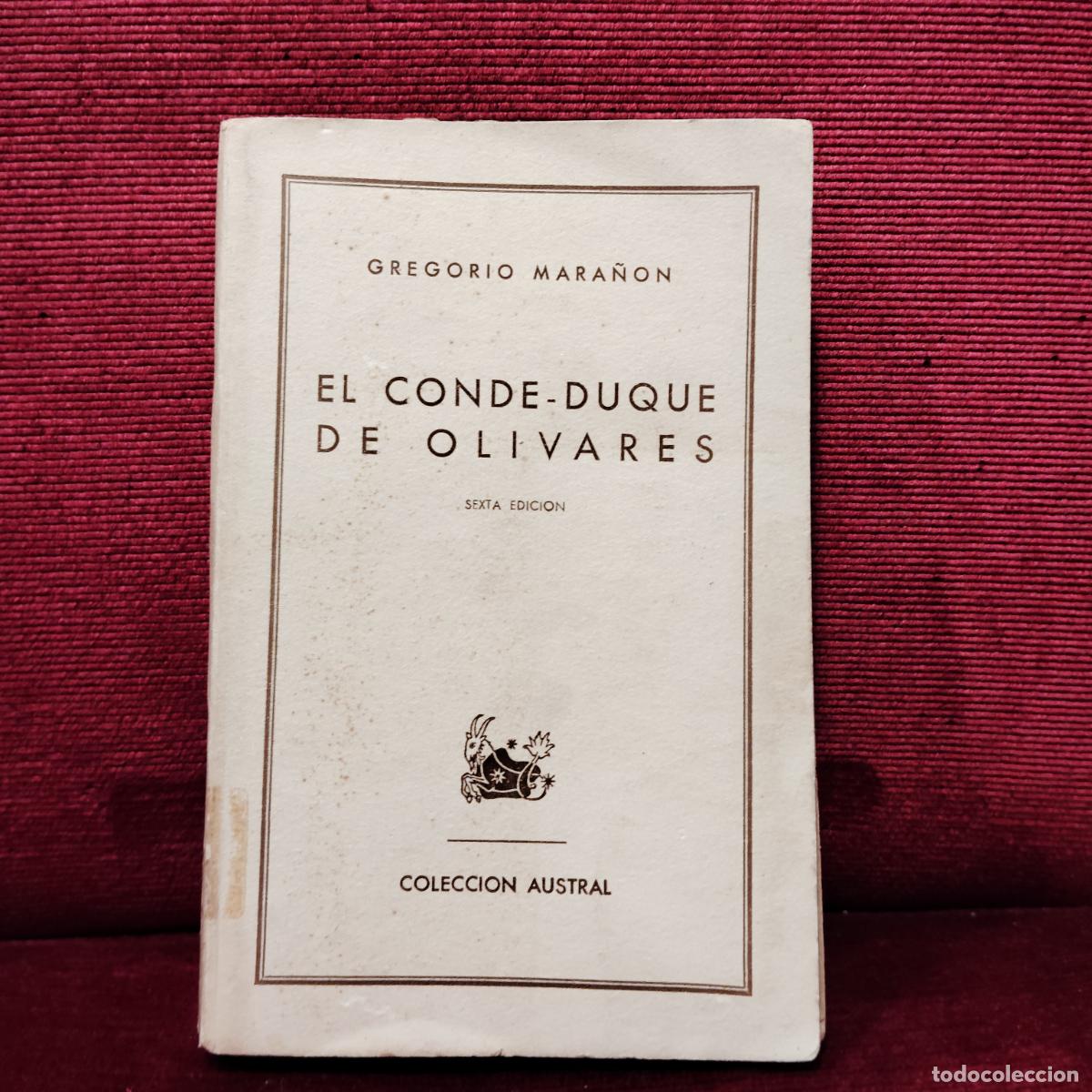 Libros de segunda mano: El conde-duque de Olivares - Mara&ntilde;&oacute;n, Gregorio - Foto 1