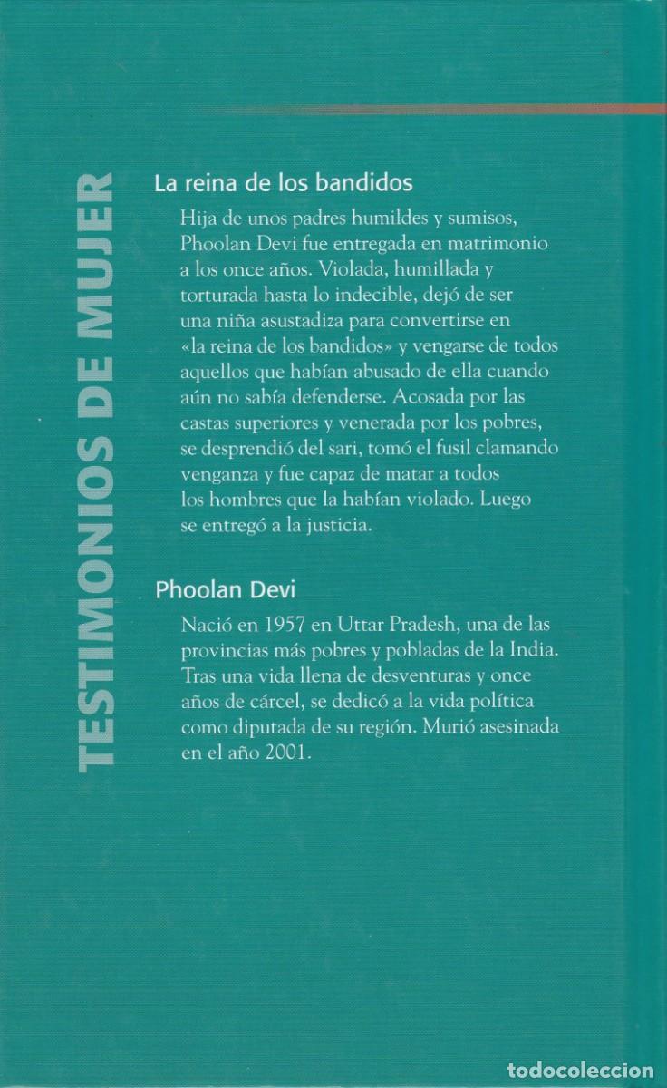 Libros de segunda mano: La reina de los bandidos. Phoolan Devi. RBA. - Foto 2