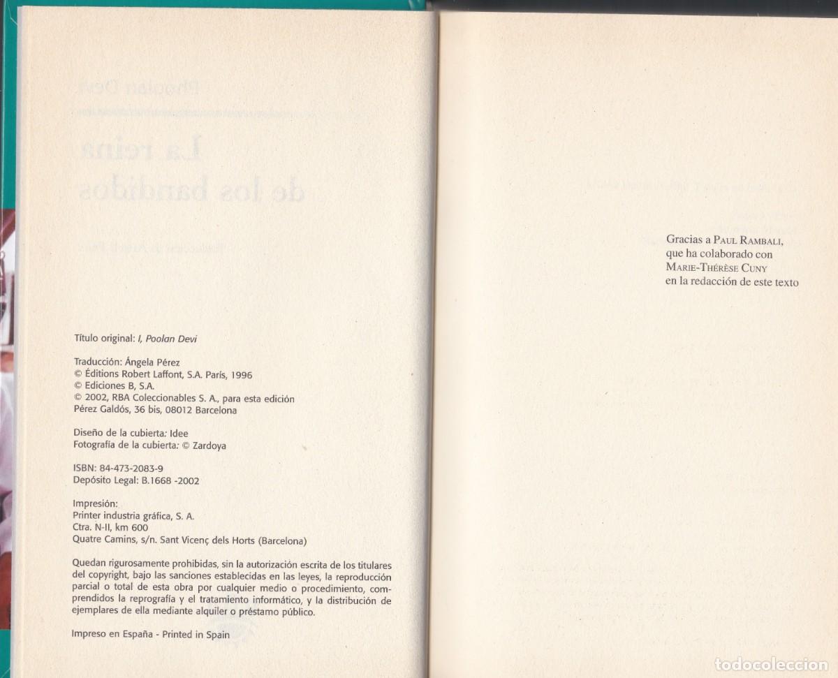 Libros de segunda mano: La reina de los bandidos. Phoolan Devi. RBA. - Foto 3
