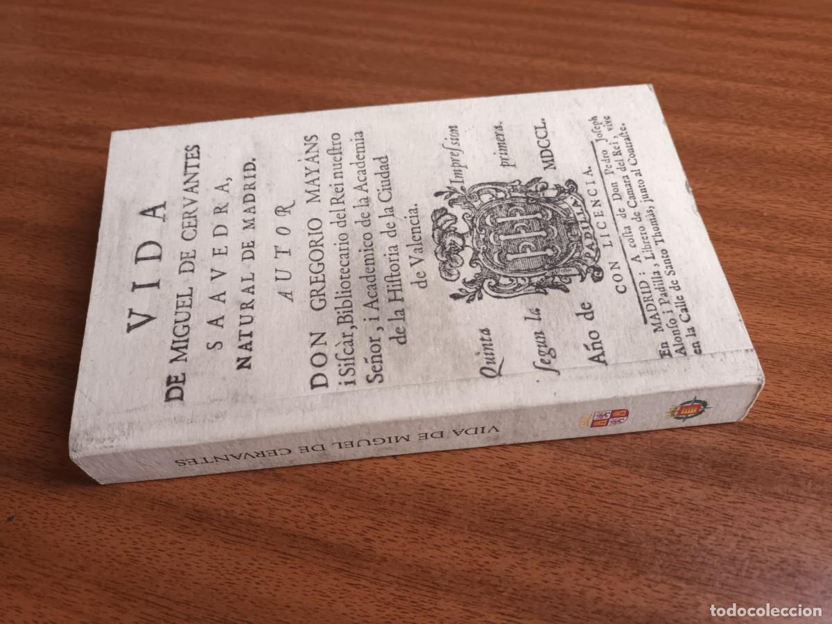 Libros de segunda mano: Vida de Miguel de Cervantes --- G. Mayans - Foto 2