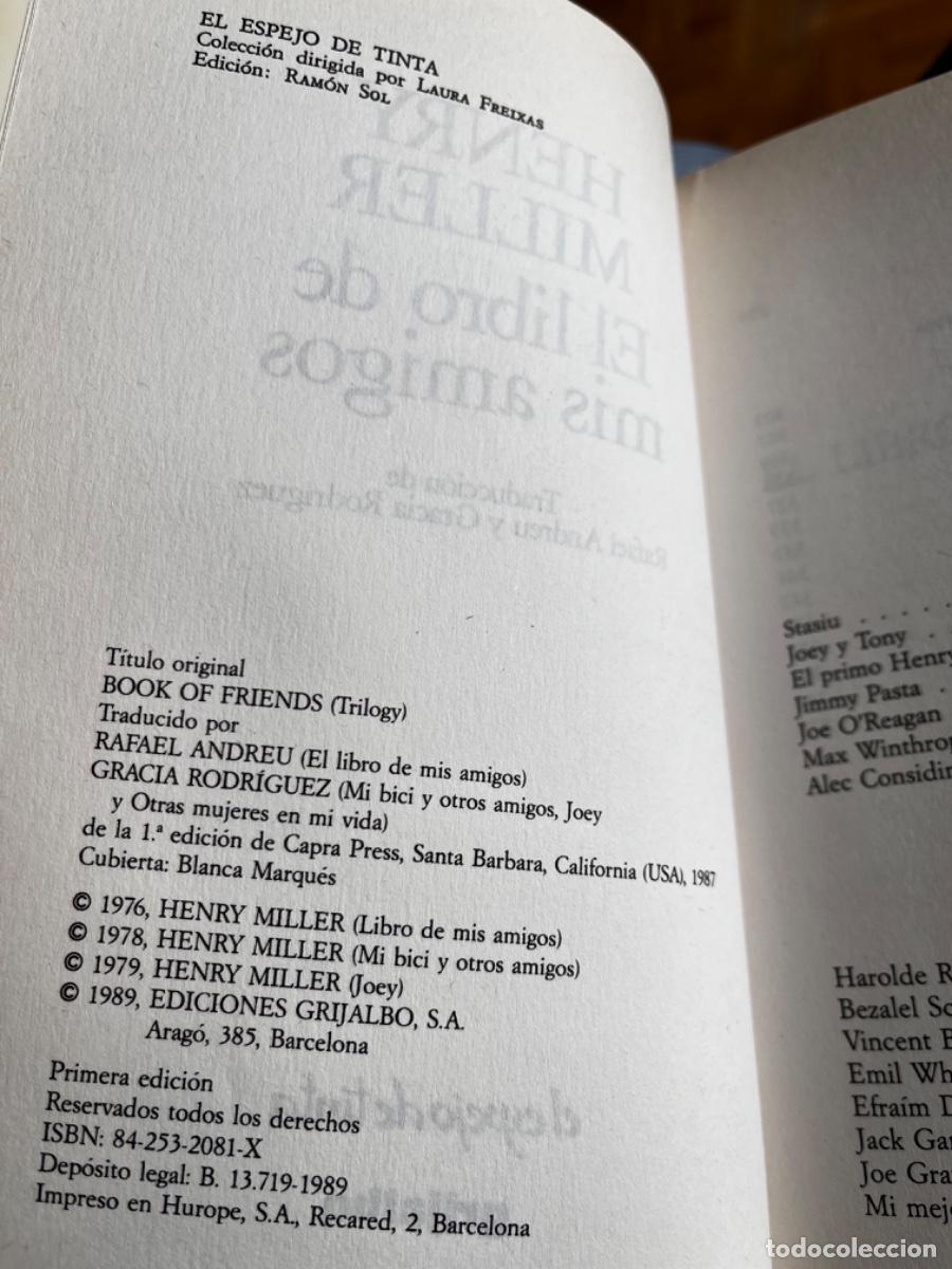 Libros de segunda mano: Henry Miller. El libro de mis amigos - Foto 2