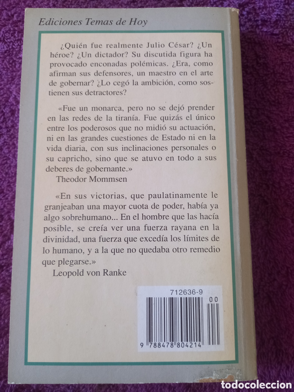 Libros de segunda mano: Julio C&eacute;sar, la grandeza del h&eacute;roe. Hans Oppermann. - Foto 3