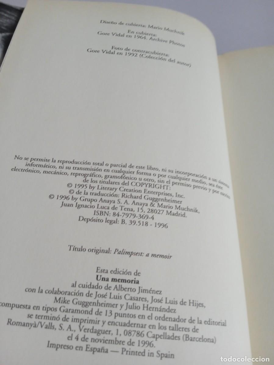 Libros de segunda mano: UNA MEMORIA Gore Vidal - Foto 5