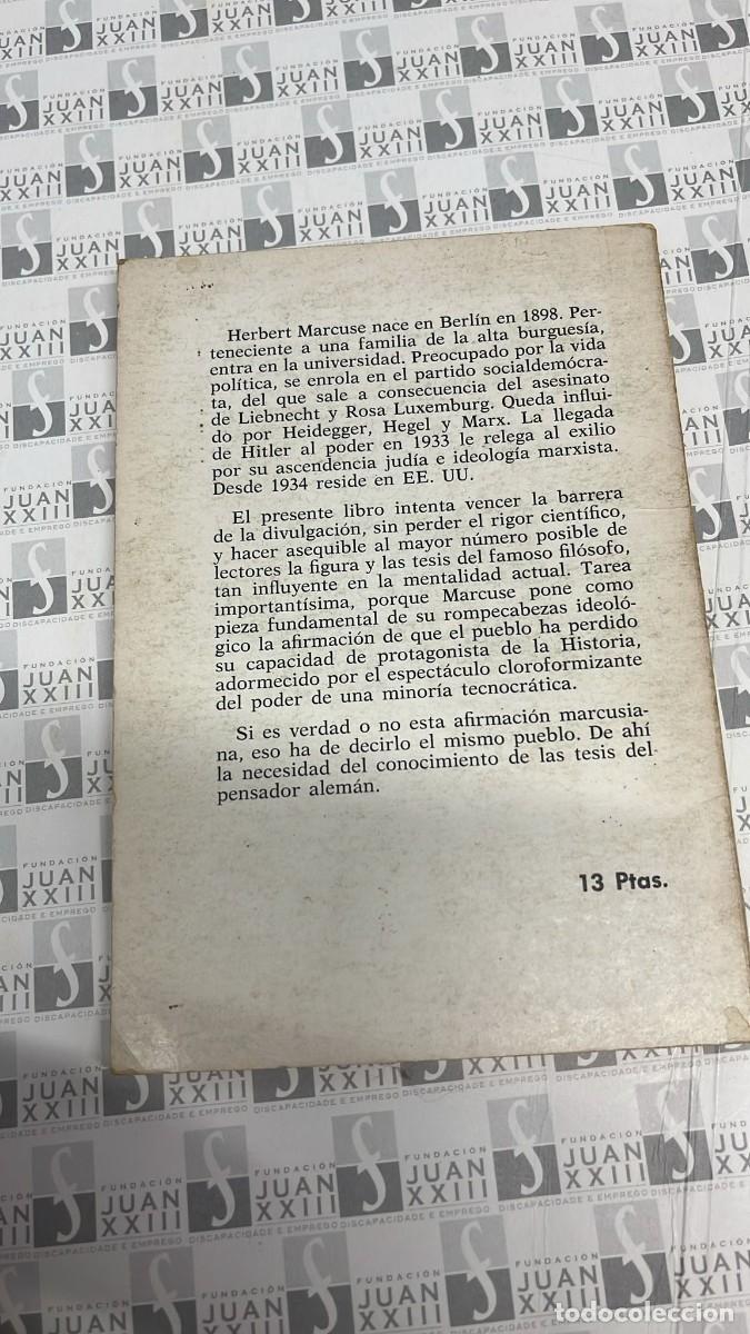 Libros de segunda mano: &rdquo;Marcuse&rdquo;, de Luis Blanco - Foto 2