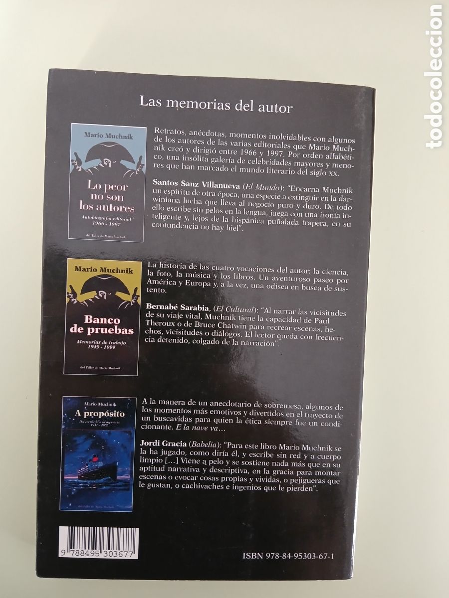 Libros de segunda mano: El otro d&iacute;a. Mario Muchnik - Foto 2