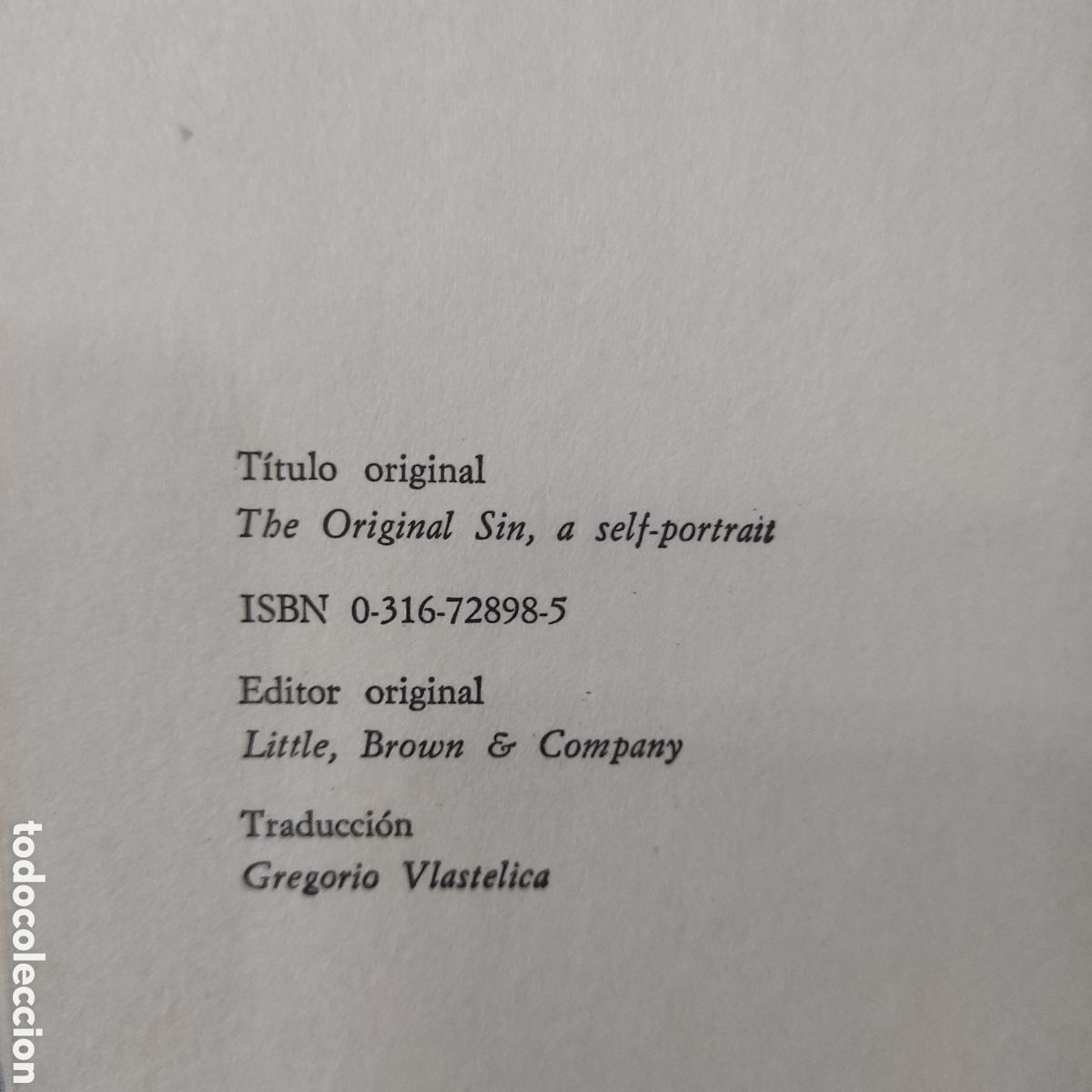 Libros de segunda mano: Anthony Quinn - El Pecado Original - Foto 2