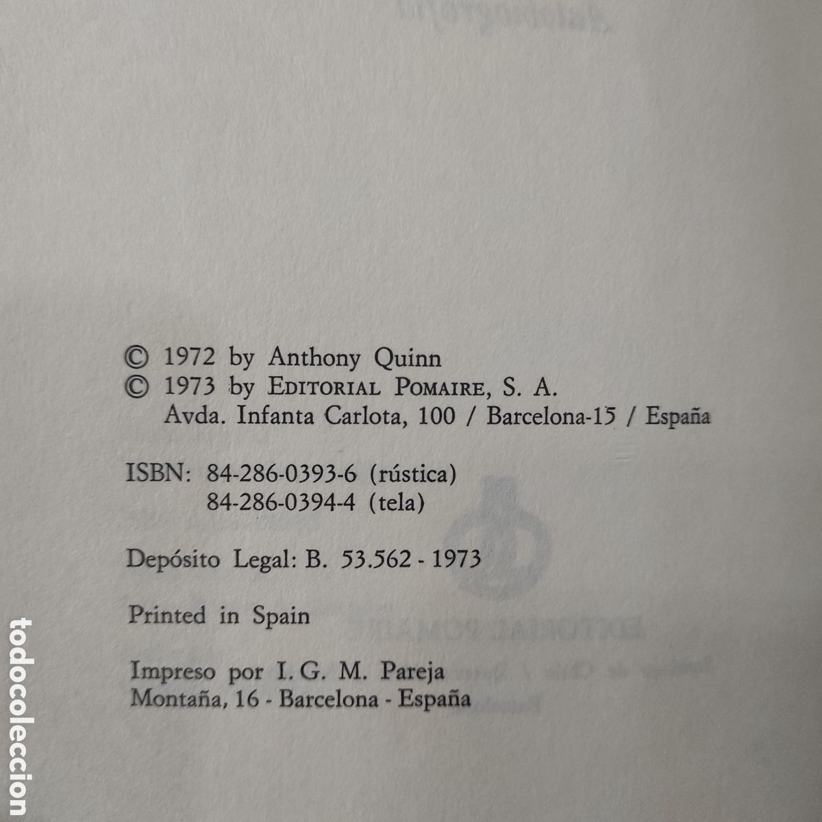 Libros de segunda mano: Anthony Quinn - El Pecado Original - Foto 3