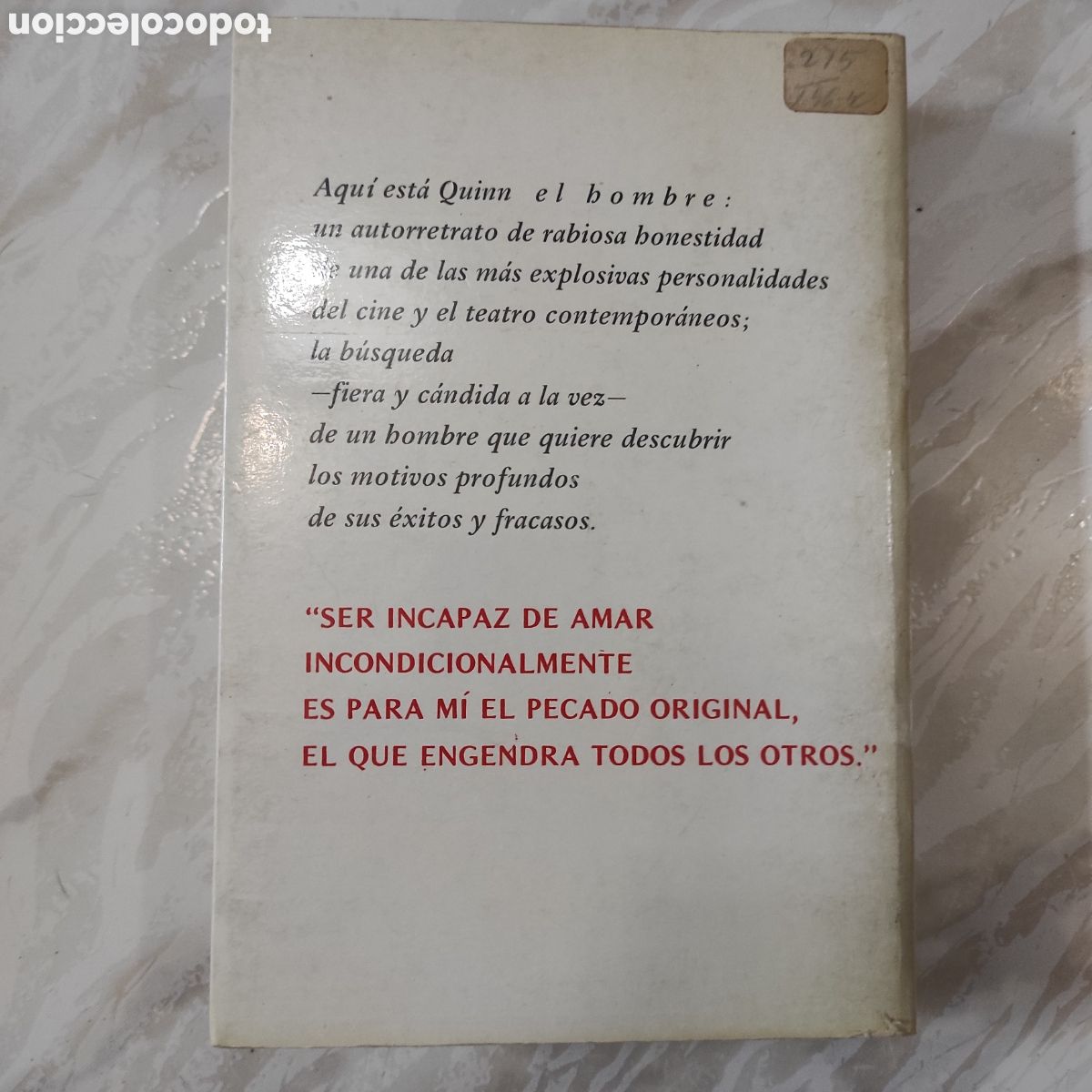 Libros de segunda mano: Anthony Quinn - El Pecado Original - Foto 4