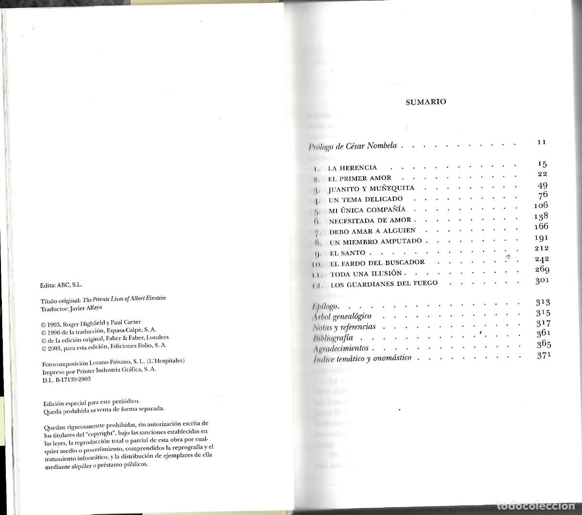 Libros de segunda mano: LIBRO DE 380 Pags. DE LA BIOGRAFIA DE ALBERT EINSTEIN - Foto 3
