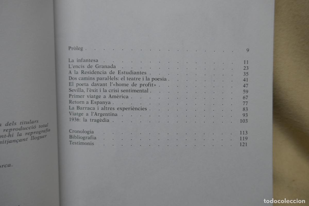 Libros de segunda mano: GARC&Iacute;A LORCA - JOS&Eacute; LUIS CANO (EN CATAL&Agrave;) - Foto 5