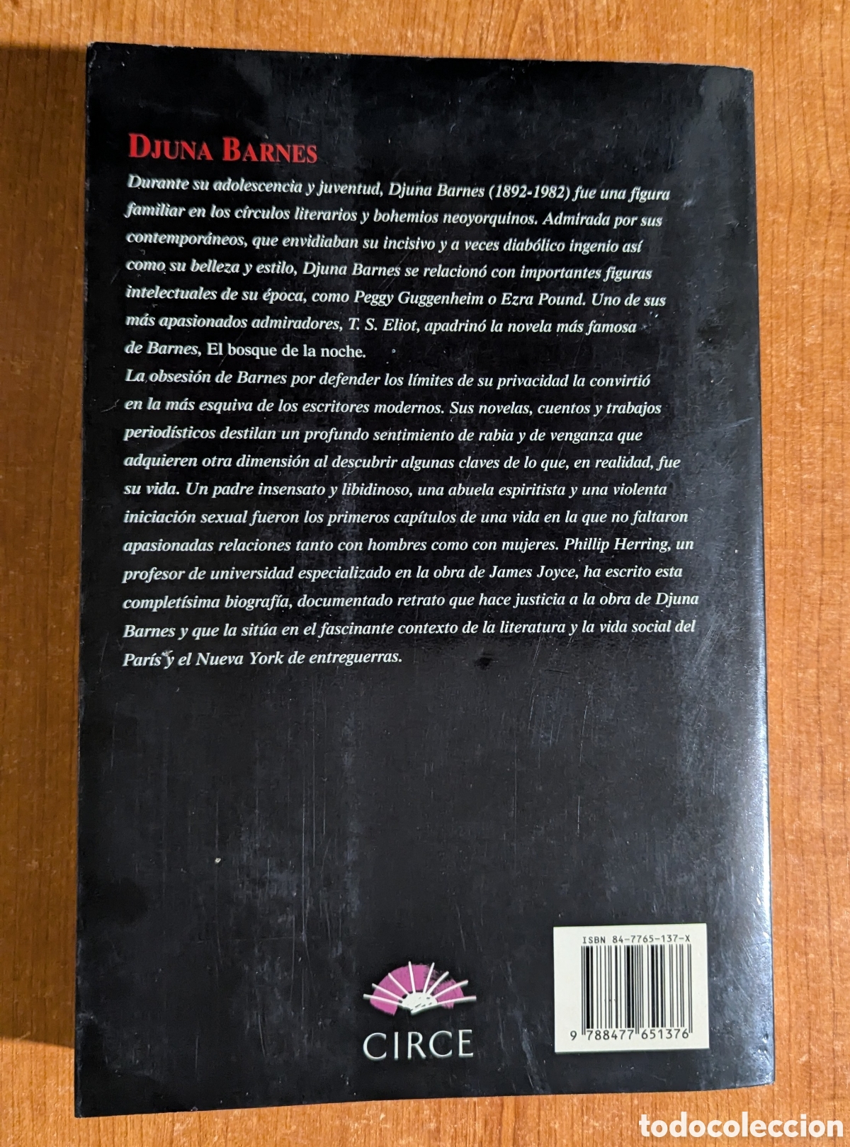 Libros de segunda mano: Djuna Barnes. Phillip Herring. Editorial Circe. - Foto 2