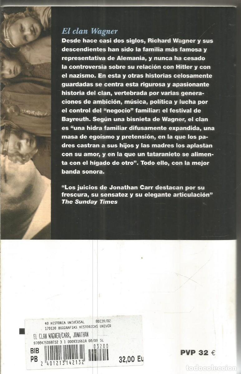 Libros de segunda mano: JONATHAN CARR. EL CLAN WAGNER. TURNER - Foto 2