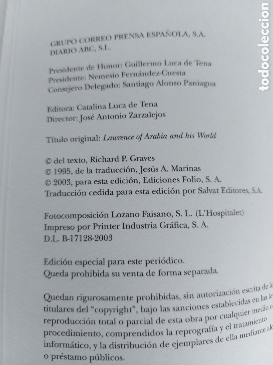 Libros de segunda mano: LAWRENCE DE ARABIA a&ntilde;o 2003 - Foto 2