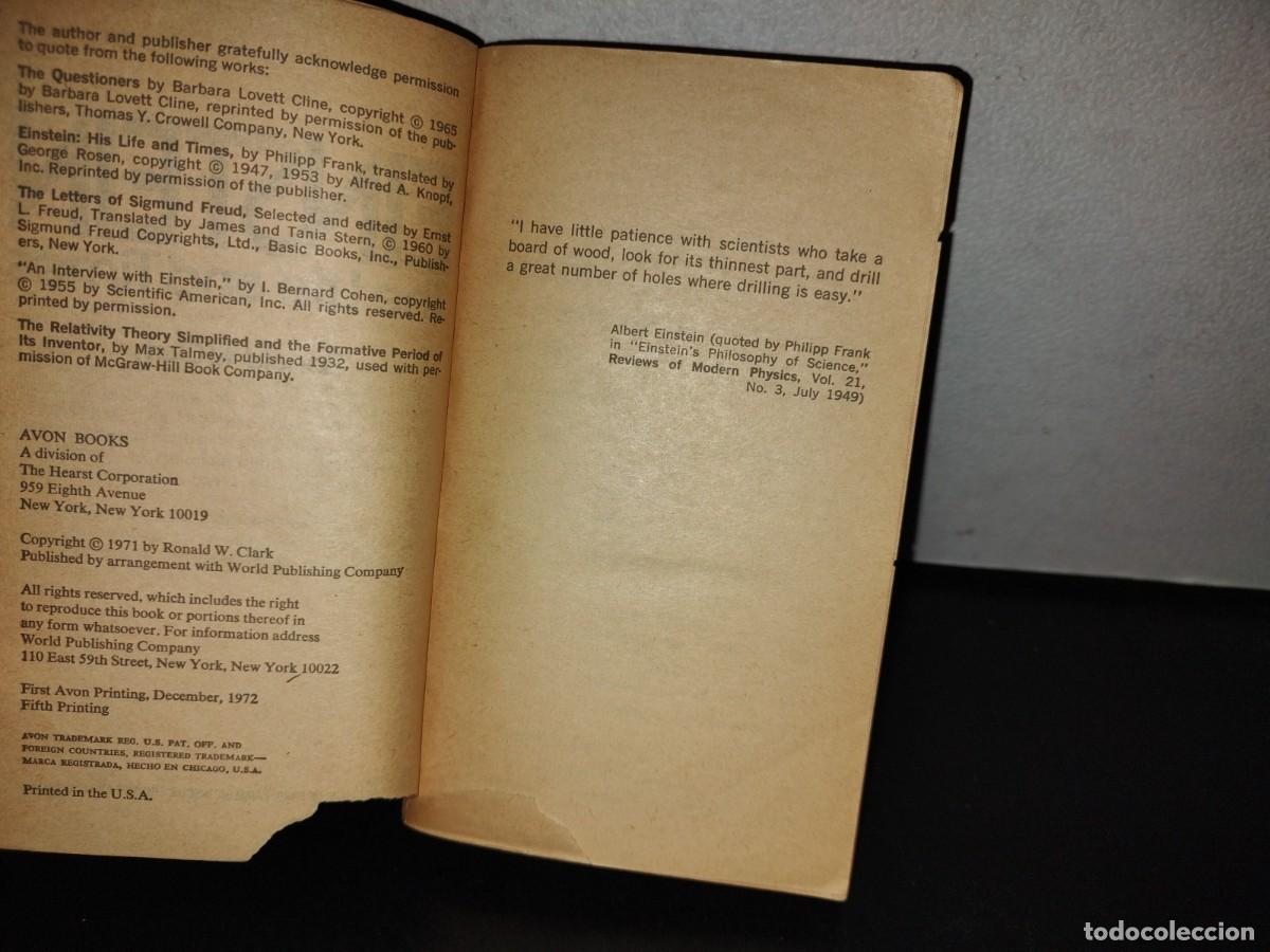 Libros de segunda mano: 153- EINSTEIN. THE LIFE AND TIMES - RONALD W. CLARK. AVON BOOKS, 1972 - Foto 6