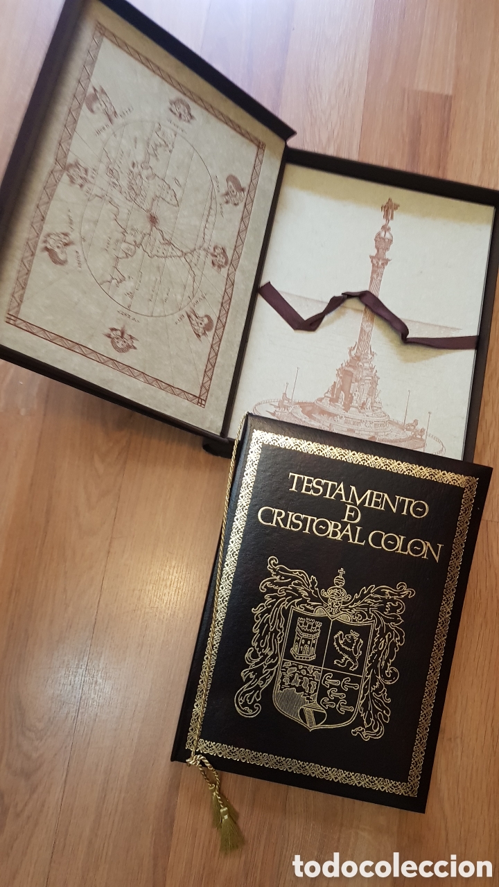 Libros de segunda mano: Testamento de cristobal colon. Facsimil de lujo - Foto 5