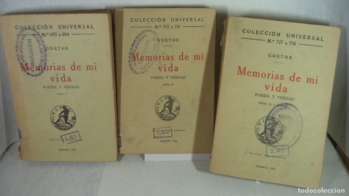 Libros de segunda mano: MEMORIAS DE MI VIDA - GOETHE - Foto 1