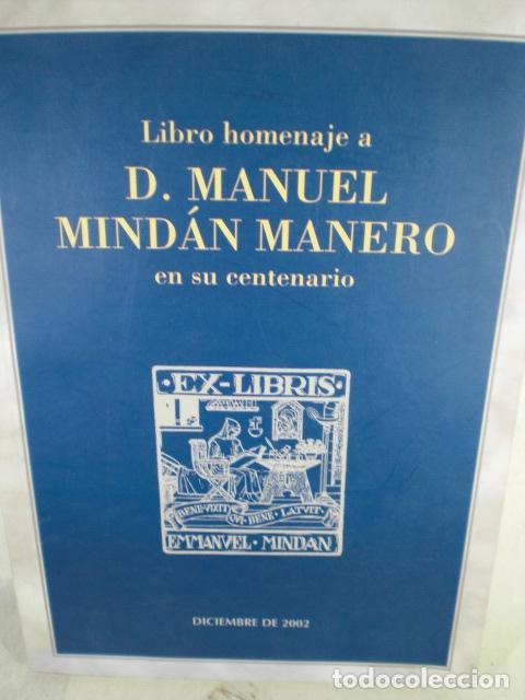 Libros de segunda mano: LIBRO HOMENAJE A D. MANUEL MINDAN MANERO EN SU CENTENARIO - VARIOS - Foto 1