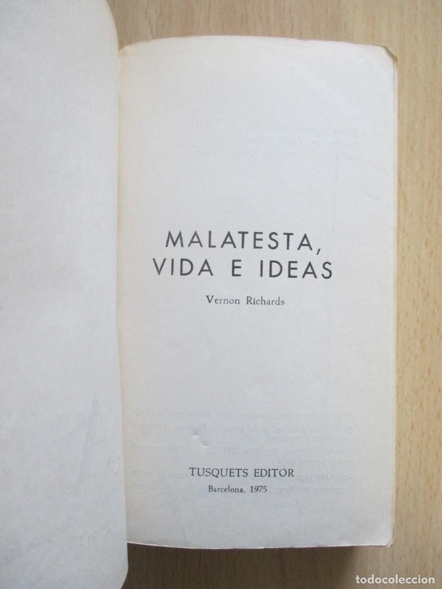 Libros de segunda mano: Malatesta, vida e ideas, de Vernon Richards - Foto 4