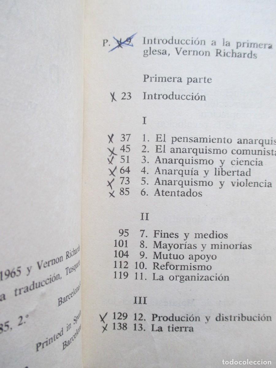 Libros de segunda mano: Malatesta, vida e ideas, de Vernon Richards - Foto 6