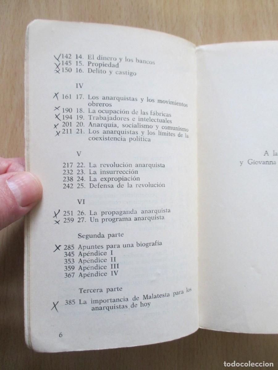 Libros de segunda mano: Malatesta, vida e ideas, de Vernon Richards - Foto 7