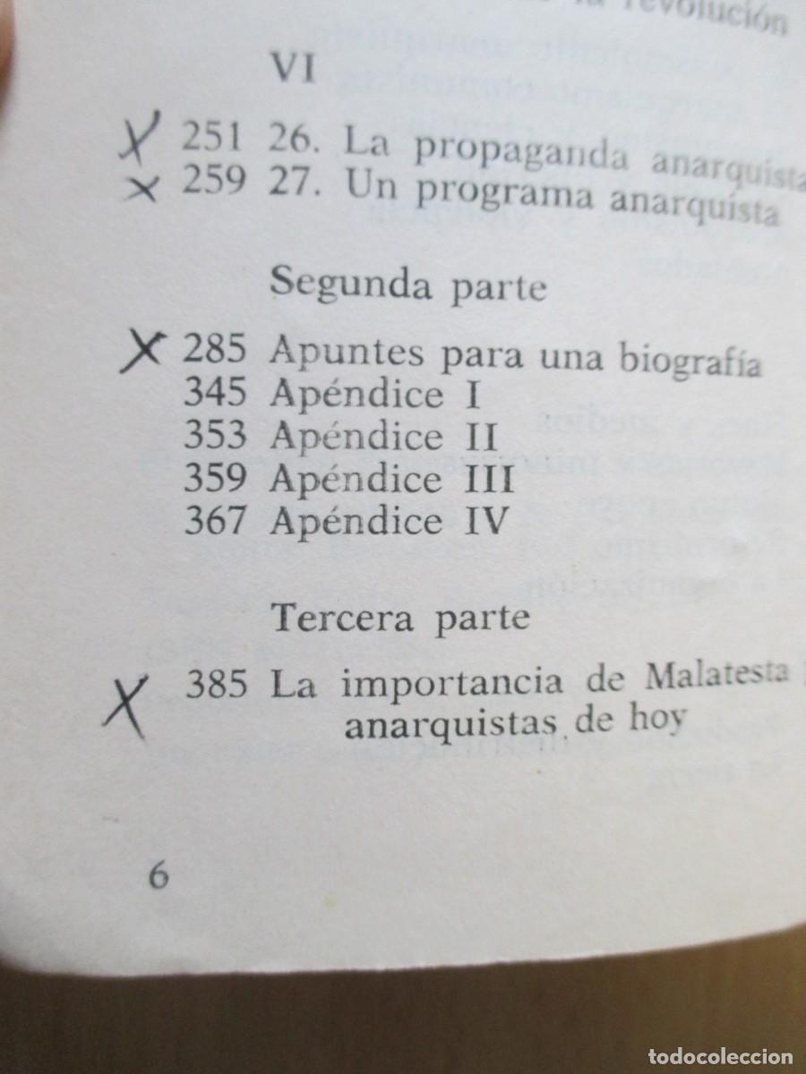 Libros de segunda mano: Malatesta, vida e ideas, de Vernon Richards - Foto 9