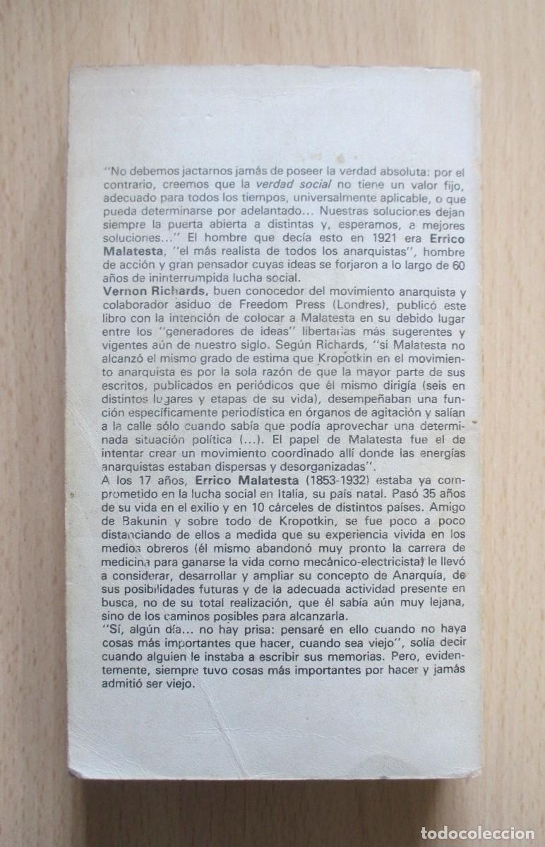 Libros de segunda mano: Malatesta, vida e ideas, de Vernon Richards - Foto 14
