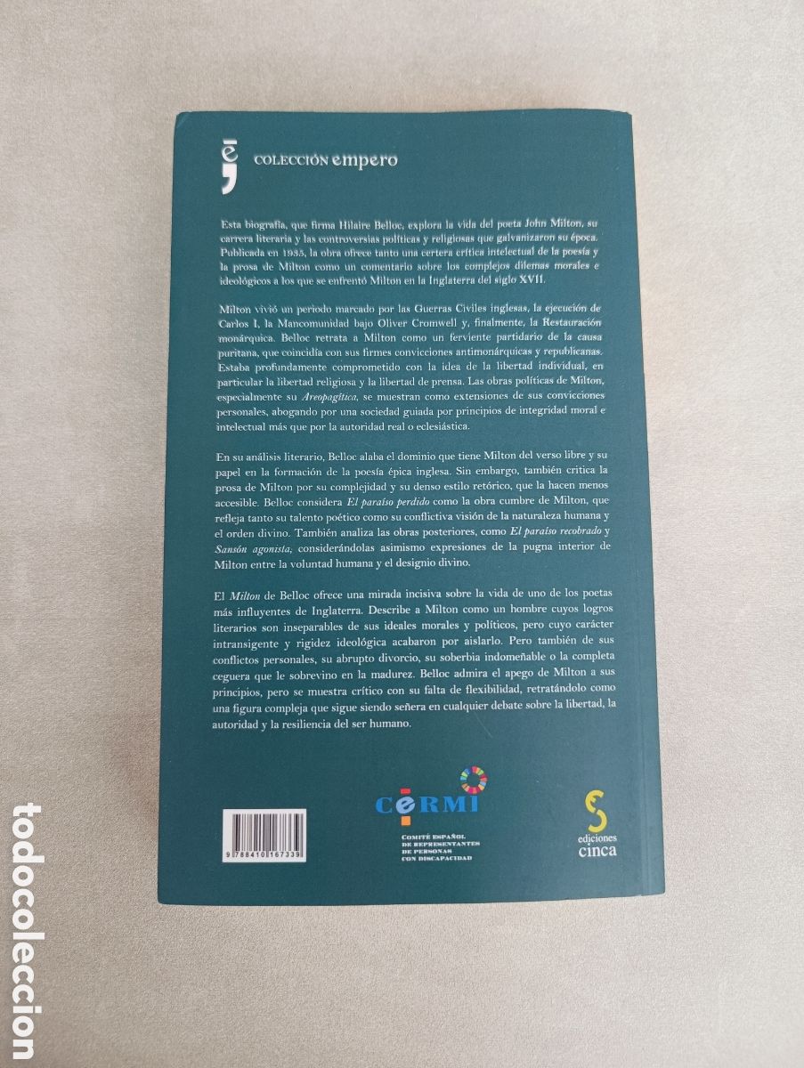 Libros de segunda mano: MILTON. HILAIRE BELLOC. - Foto 5