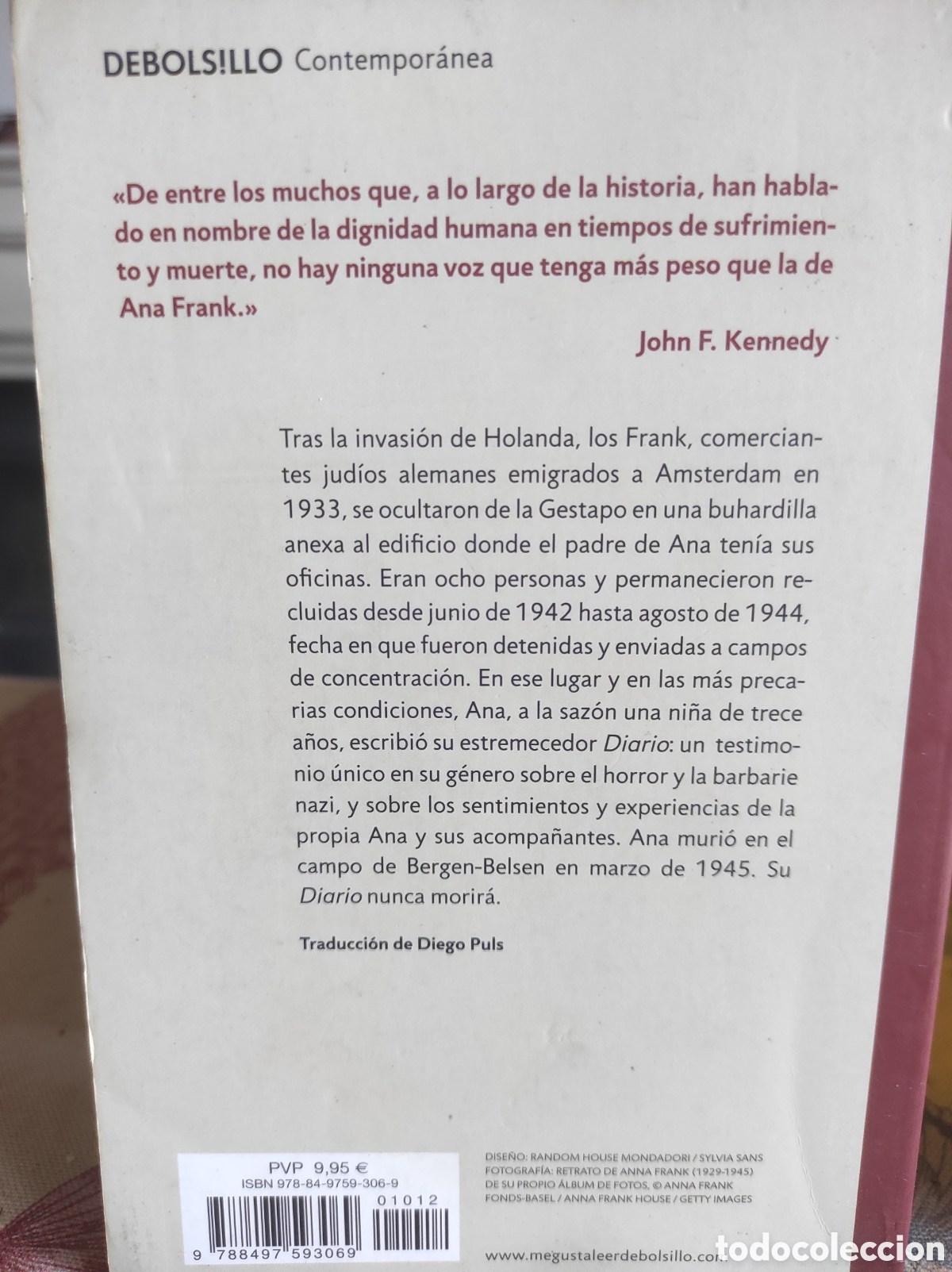 Libros de segunda mano: Ana Frank, Diarios. Edici&oacute;n Debolsillo - Foto 2