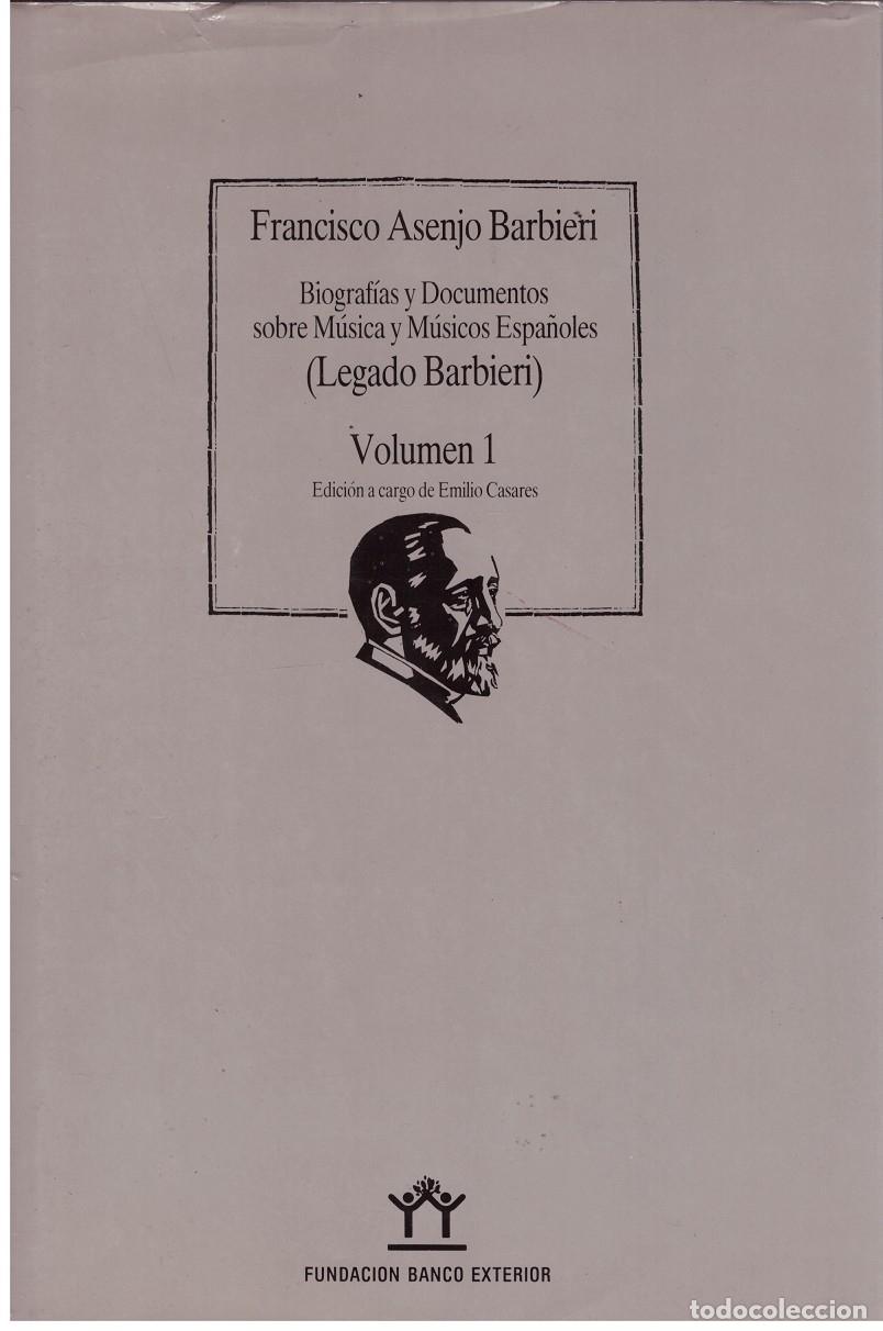 Gebrauchte B&uuml;cher: BIOGRAFIAS Y DOCUMENTOS SOBRE MUSICA Y MUSICOS ESPA&Ntilde;OLES ( LEGADO BARBIERI) VOL I