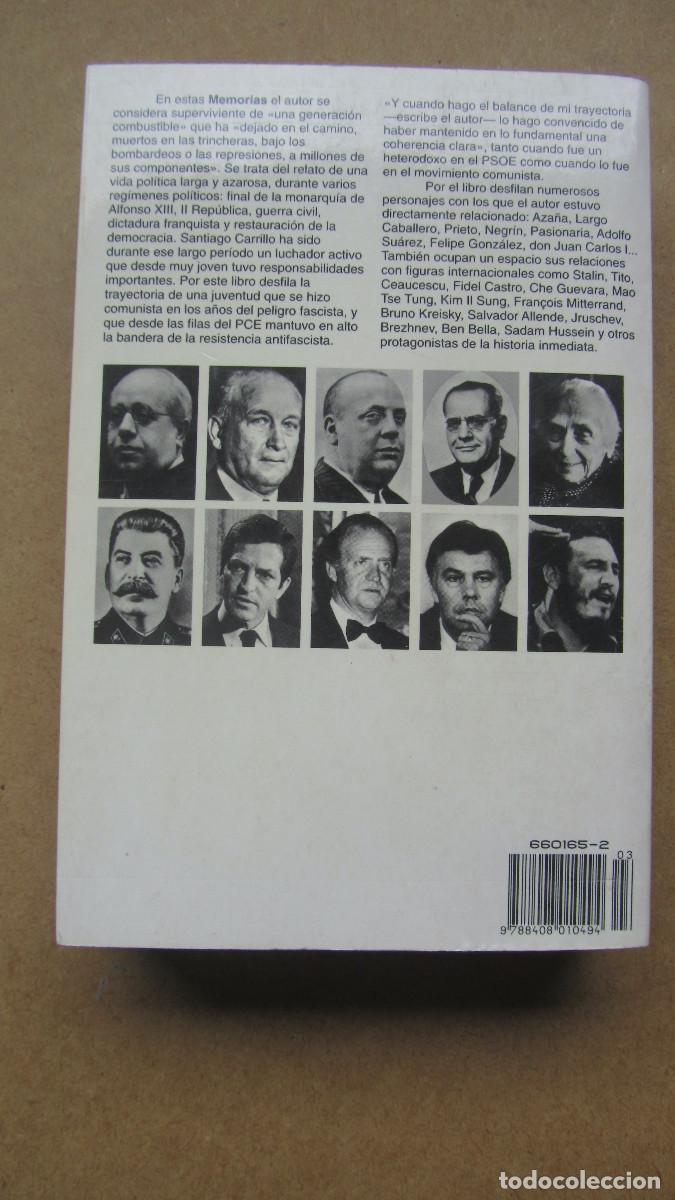 Libros de segunda mano: Memorias Carrillo, Santiago - Foto 2