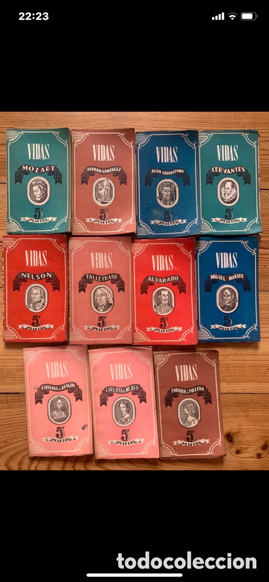 Gebrauchte B&uuml;cher: 11 Biograf&iacute;as de colecci&oacute;n Vidas edit&oacute; al Atlas a&ntilde;os 1943/1944