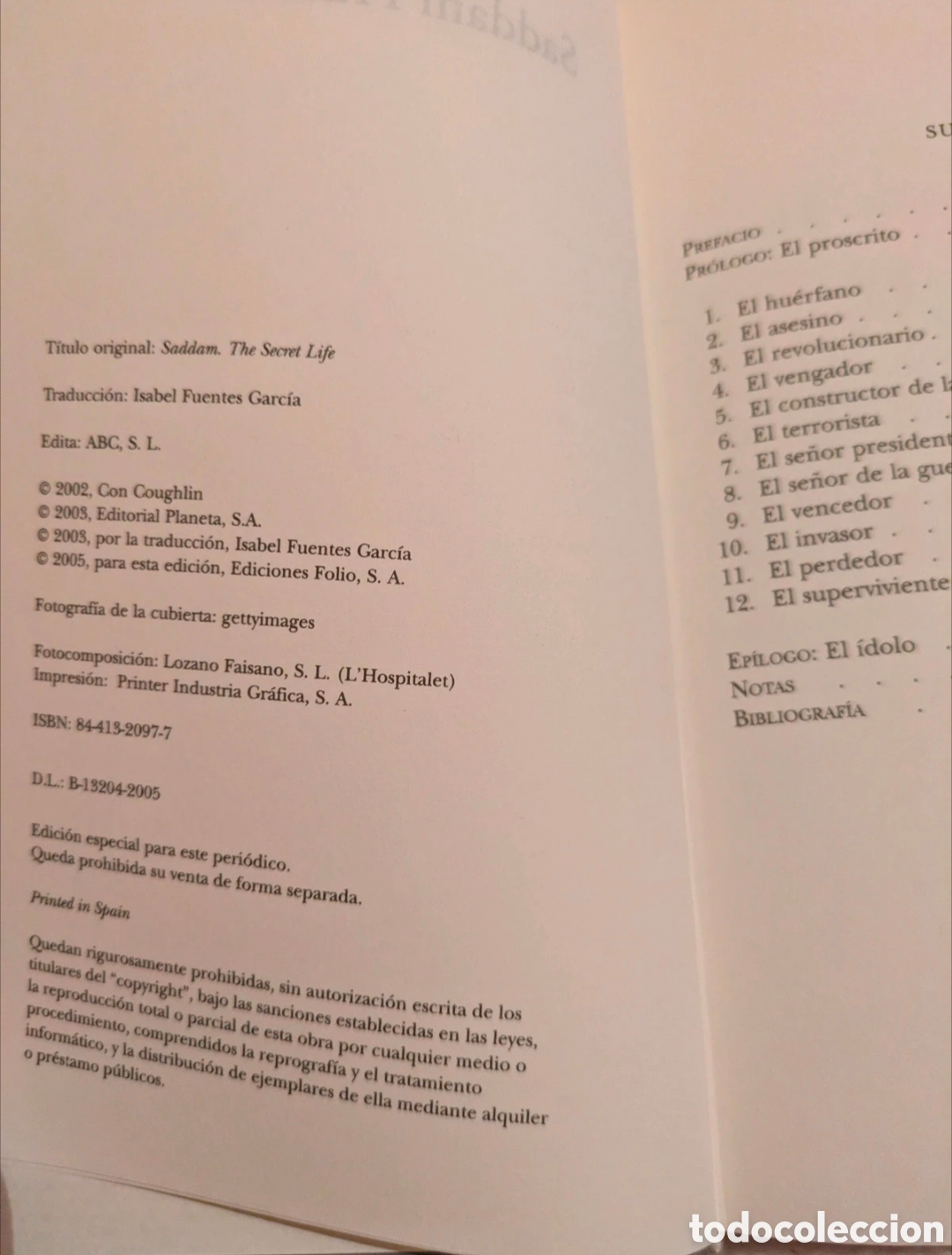 Libros de segunda mano: Saddam Hussein /Con Coughlin - Foto 3