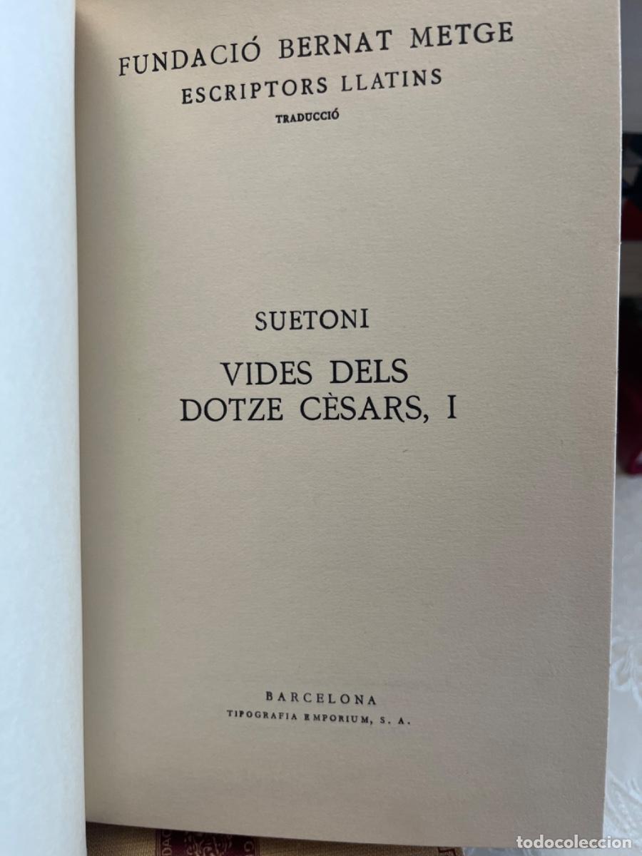 Libros de segunda mano: Suetoni.- Vides dels dotze cesars (5 vols.) - Foto 2