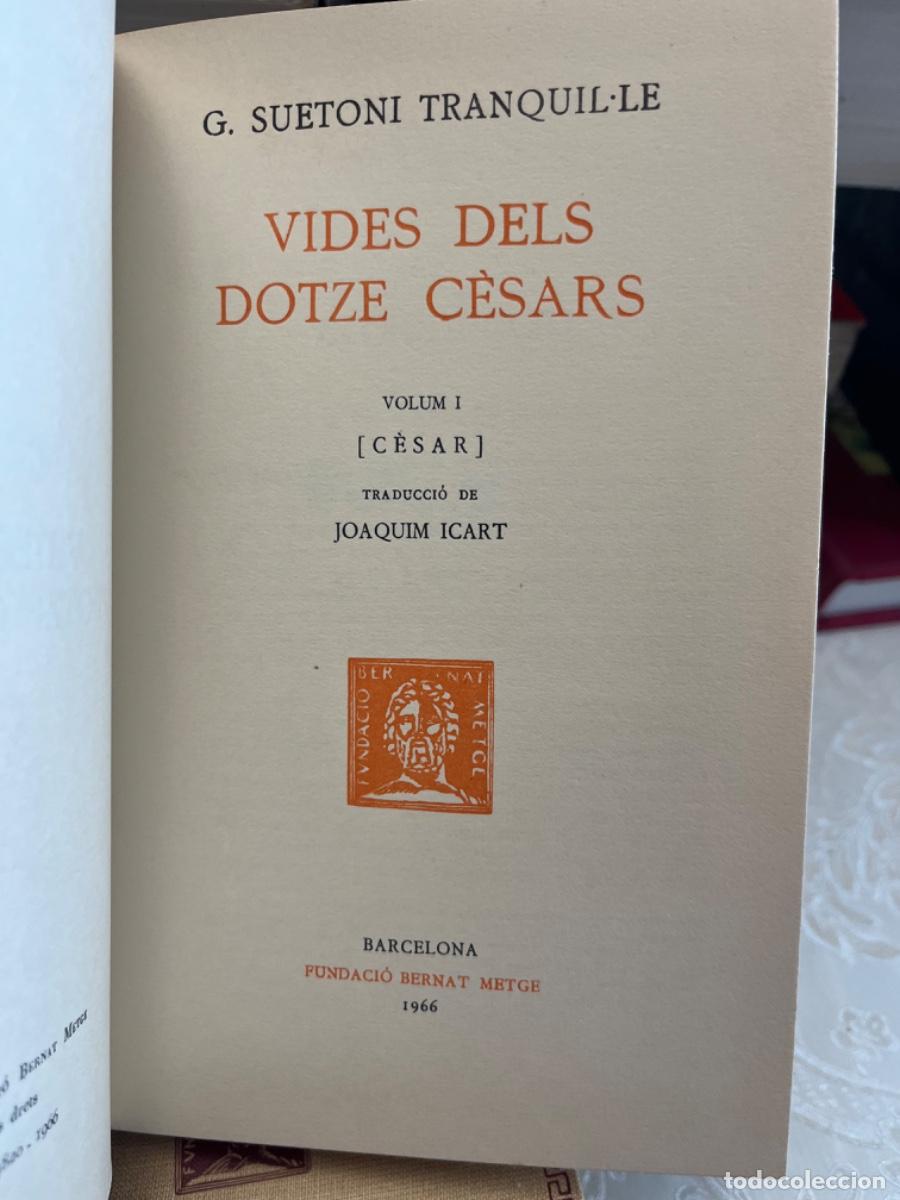 Libros de segunda mano: Suetoni.- Vides dels dotze cesars (5 vols.) - Foto 3