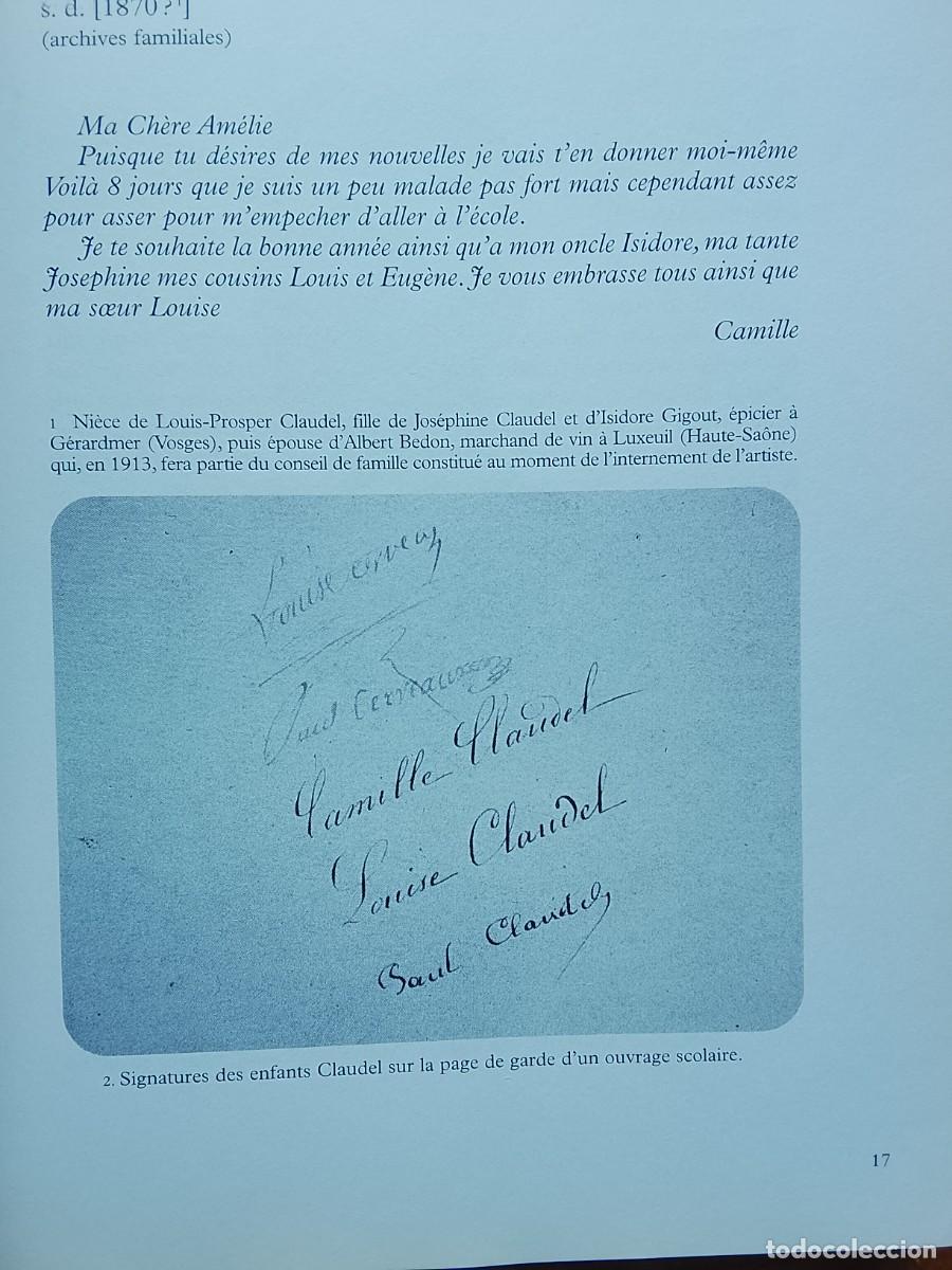Libros de segunda mano: Camille Claudel correspondance. - Foto 4