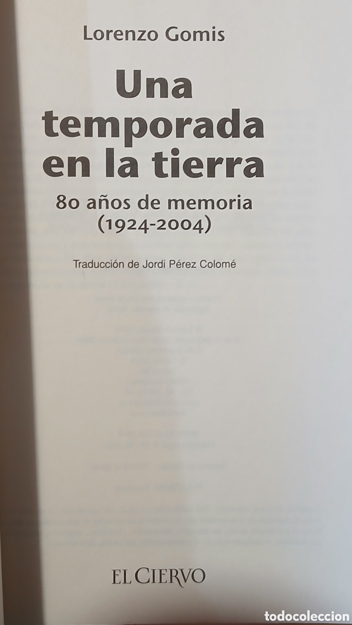 Libros de segunda mano: Una temporada en la tierra - Foto 2