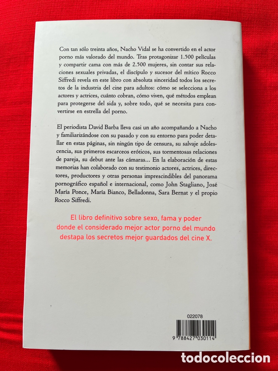 Libros de segunda mano: Libro Nacho Vidal - David Barba - Foto 2
