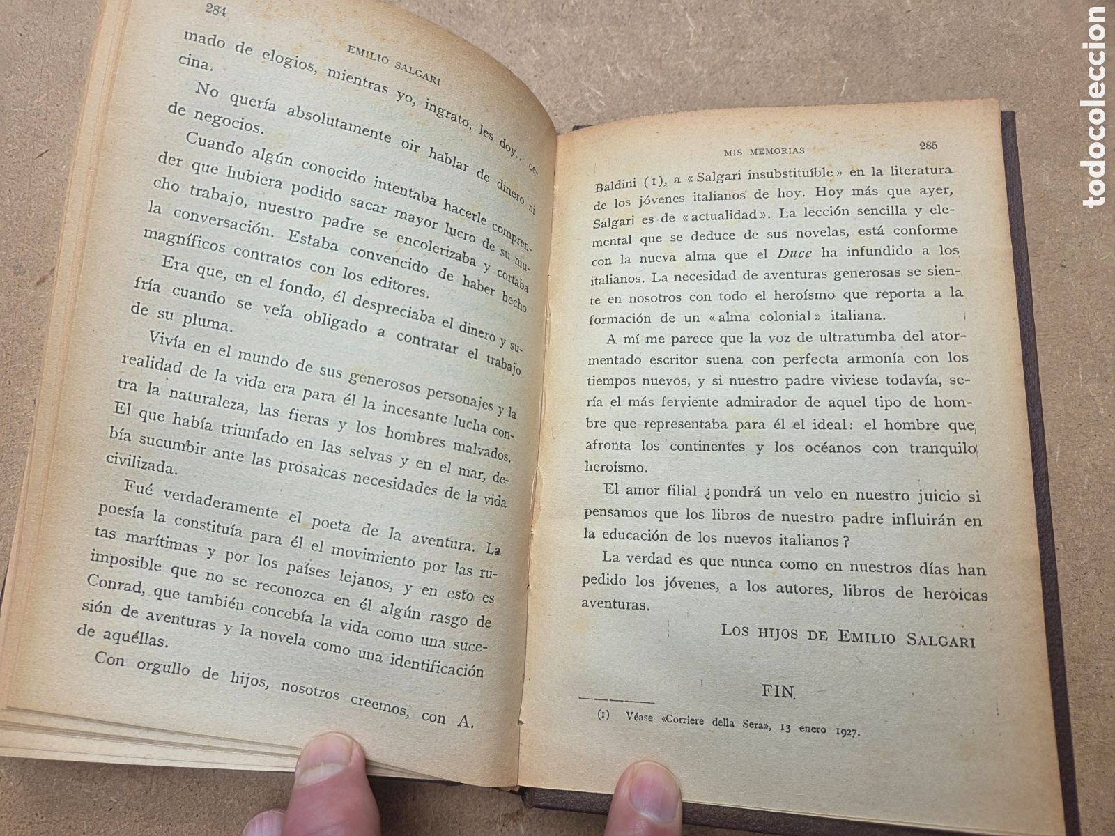Libros de segunda mano: EMILIO SALGARI. MIS MEMORIAS, - Foto 6