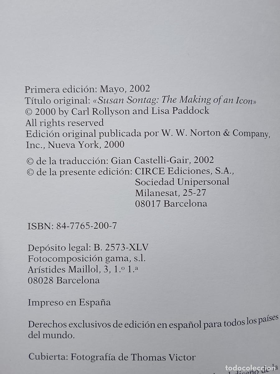 Libros de segunda mano: Susan Sontag. Carl Rollyson/ Lisa Paddock - Foto 2