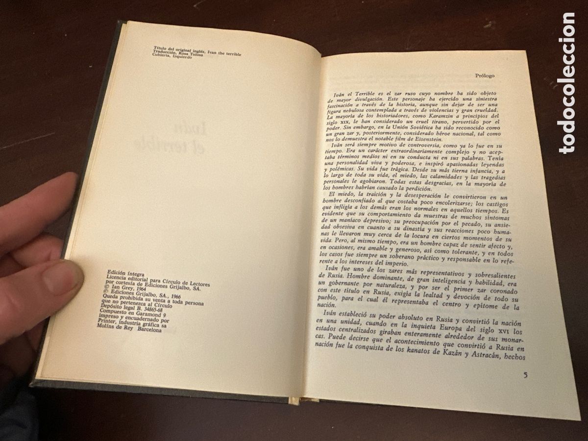 Libros de segunda mano: IV&Aacute;N EL TERRIBLE (IAN GREY) CIRCULO DE LECTORES-1966 - Foto 3