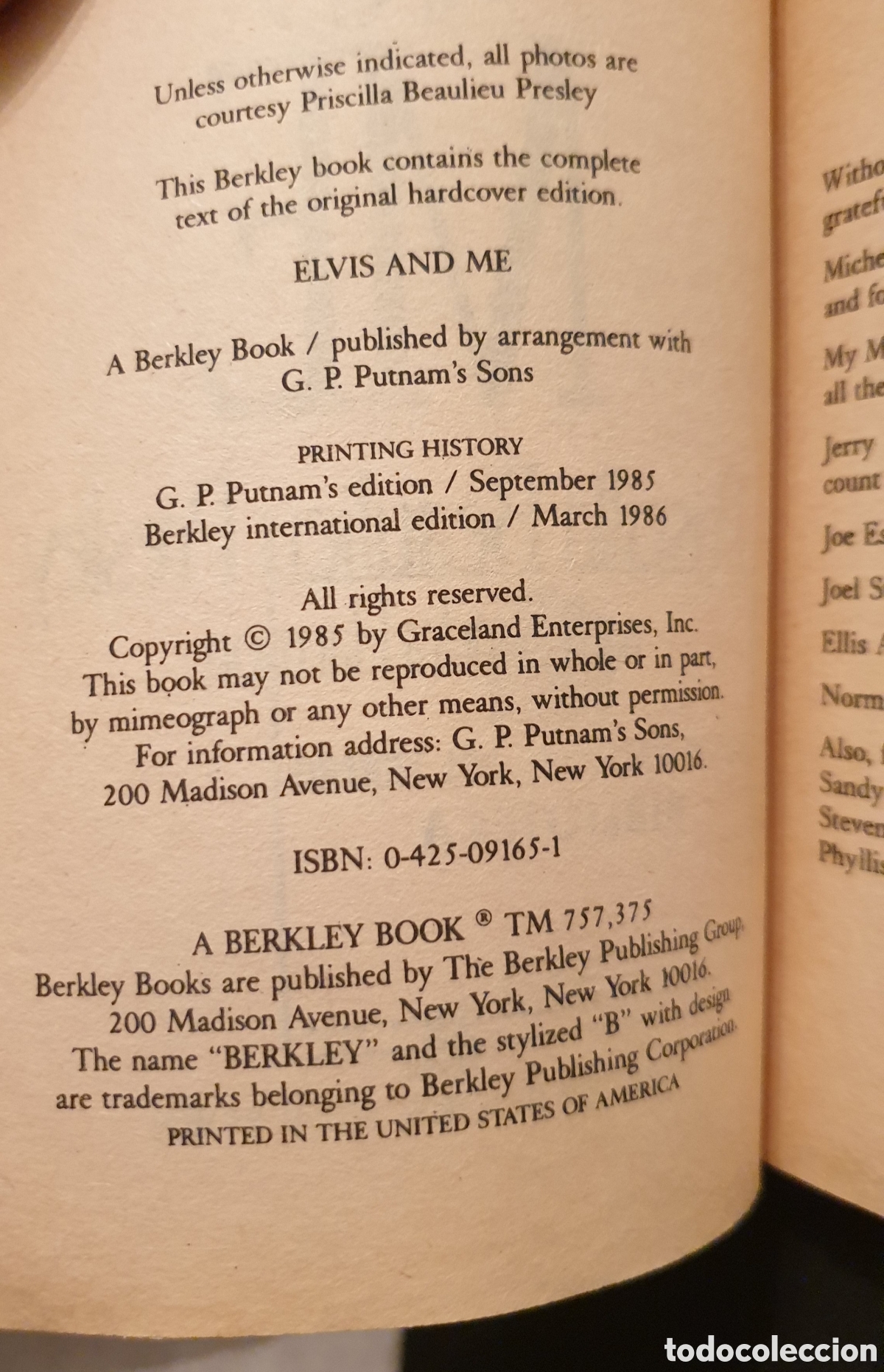 Libros de segunda mano: ELVIS AND ME (EDICI&Oacute;N DE 1985) - Foto 7