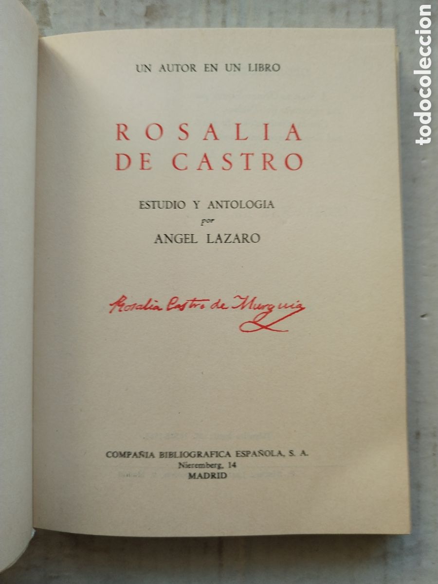 Libros de segunda mano: ROSAL&Iacute;A DE CASTRO/ANGEL LAZARO - Foto 2